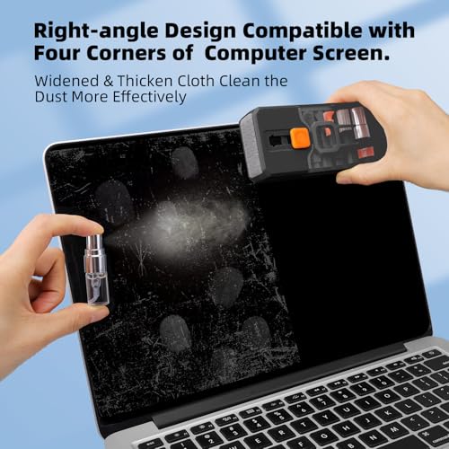 Keyboard Cleaner & Laptop Cleaning Kit, All-in-1 for Computer PC, Black - color: Black