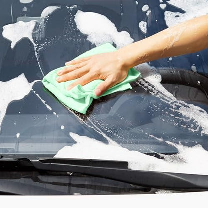 Amazon Basics Microfiber Cleaning Cloths, Ultra Absorbent, Scratch-Free, Non-Abrasive, Reusable and Washable, 16" x 12", Green/Gray/Pink, 48-Pack - color: Green/Gray/Pink, size: 48-Pack