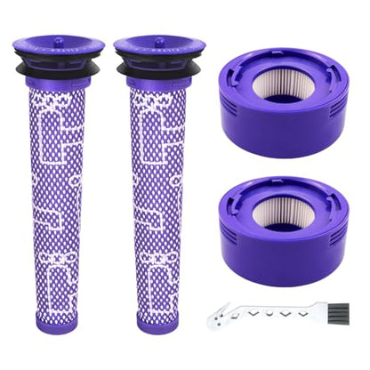 4 Pack Vacuum Filter Replacement for Dyson V7, V8 Animal, V8 Absolute, SV10