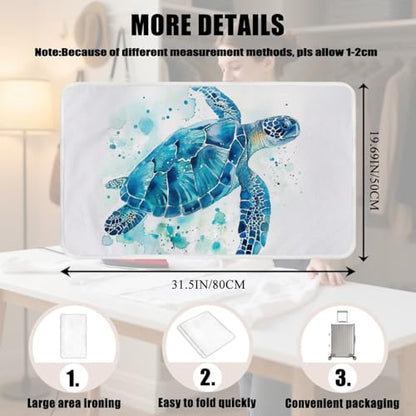 Ironing Mat Thickened Ironing Blanket Sea Turtle Portable Heat Resistant Ironing Pad for Washer,Dryer,Table Top,Countertop,Small Ironing Board - color: Sea Turtle