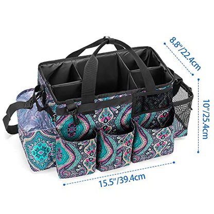 LoDrid Wearable Cleaning Caddy Bag with 4 Foldable Dividers, Totem - color: Totem