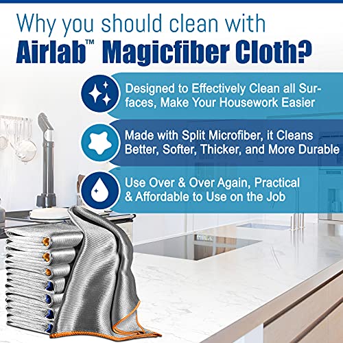 Glass Polishing Streak Free Miracle Cleaning Cloth, Sliver-Orange Blue - color: Sliver-orange Blue