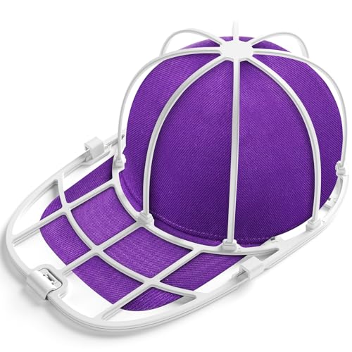 Hat Washer for Washing Machine Hat Washer Cage Hat Cleaner for Baseball Caps Fit for Adult and Kid's Baseball Caps - color: White