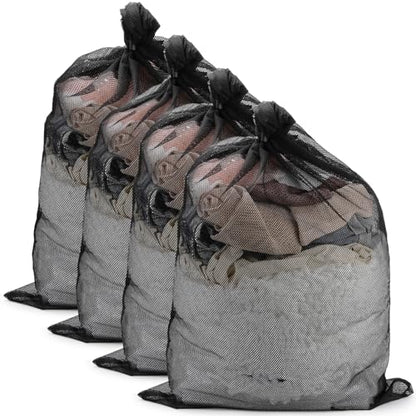 4 Pcs Laundry Bags Mesh Wash Bags 23.6 x 35 In Large Laundry Drawstring Bag