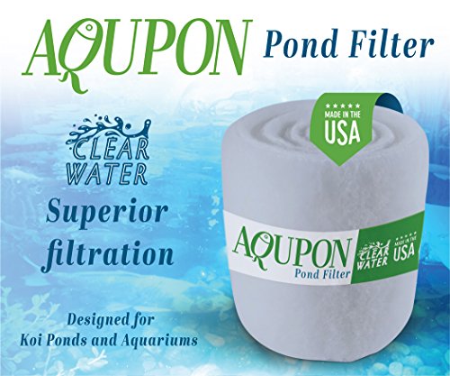 Koi Pond Filter Media Pad - Cut to Fit Roll (Dye-Free/Blue Bonded) - 1.25 Inch Thickness (10 ft, Dye-Free) - color: Dye-Free, size: 10 ft