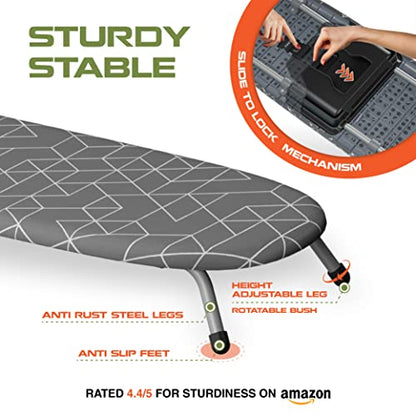 Xabitat Tabletop Ironing Board with Iron Holder, Green - color: Green, size: With Holder