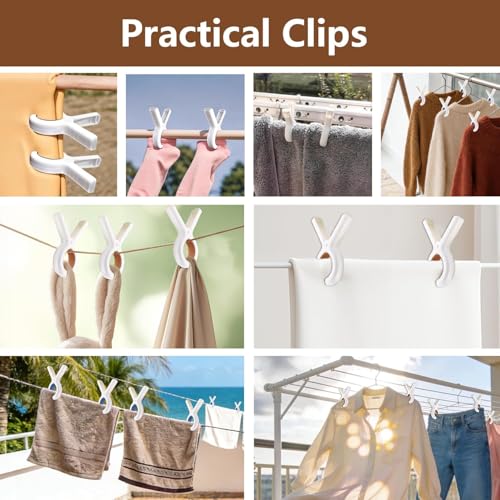 Beach Towel Clips for Beach Chairs, 10 Pack Heavy Duty Towel Clips for for Beach Sun Loungers Pool Chairs Cruise, Strong Grip Clothes Pins for Beach, Pool, Camping, Picnic, Laundry, Beach Accessories