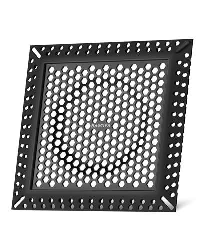Square Shower Drain Hair Catcher, Anti-Clogging, Black, 4 inch - color: Matte Black, size: 4 inch
