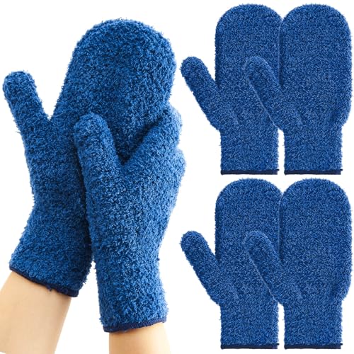 Teenyyou 2 Pairs Pool Cleaning Mitt Spa Scrubbing Gloves Hot Tub,Blue - color: Blue