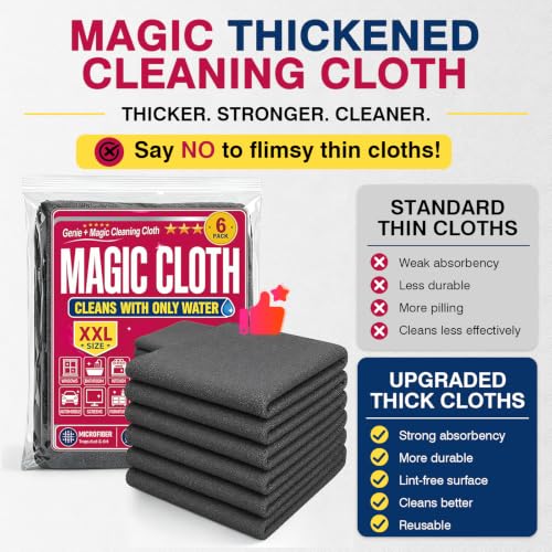 Genie Cloth Magic Cloth - 6PCS Microfiber Genie Magic Cleaning Cloth