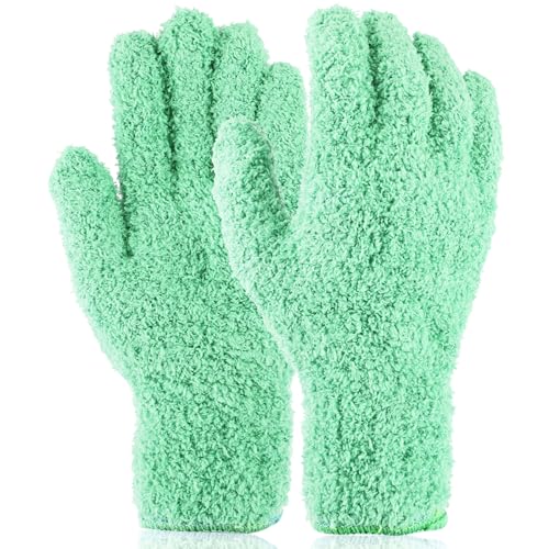 Ymapinc Plant Dusting Gloves, Microfiber Dusters for Cleaning Kitchen Indoor Mitt for House Use Desk Window Blind Screen Wash
