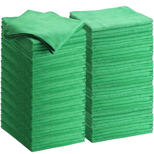 Nuenen Car Microfiber Clean Cloths, Green, 16 x 16 Inch, 60 Pcs - color: Green, size: 16 x 16 inches