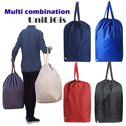 Tear Proof Nylon Laundry Bag with Handles (2 Pack),Travel Laundry Bag with Drawstring Closure,Dirty Clothes Bag Fit Most Laundry Hamper or Basket,27.5x34.5 in,Blue Aqua - color: Blue Aqua (2 Pack)