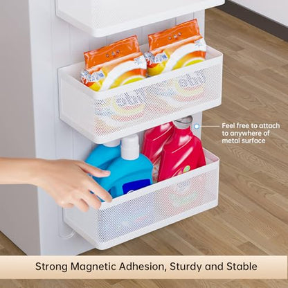 Magnetic Shelf for Washing Machine, White, L11in*W4.9in*H3.9in - color: White, size: L11in*W4.9in*H3.9in