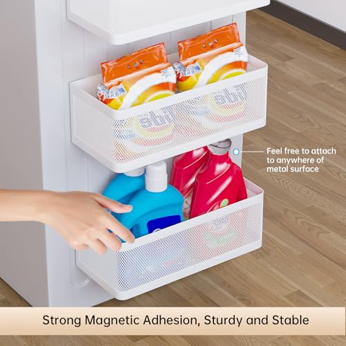 Magnetic Shelf for Washing Machine, White, L13.78in*W5.12in*H3.94in - color: White, size: L13.78in*W5.12in*H3.94in