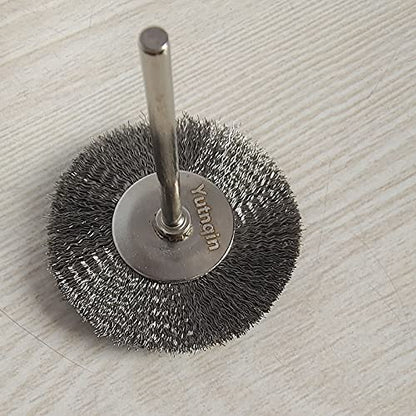 69Pcs Abrasive Wheel Buffing Polishing Wheel Wire Brushes Set for Rotary Tool Accessories,Shank 3mm Mini Brush Polishing Kit,for Power-Operated Grinders