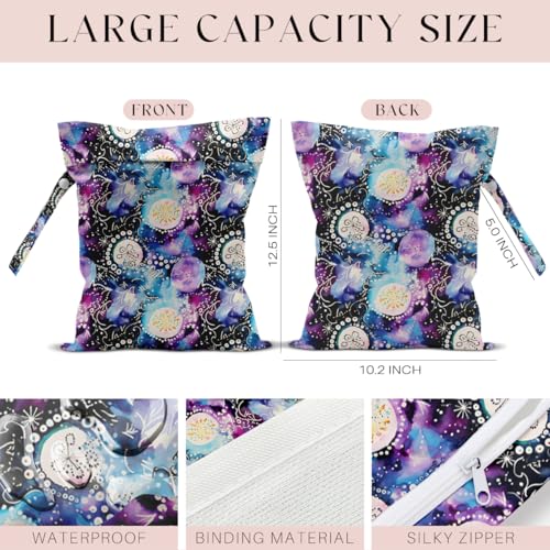 Wet Bag for Swimsuit, Beach Travel Essentials Wet Dry Bag, for Sunscreen Toiletry Dirty Clothes Yoga Gym Diaper, Friends Summer Beach Vacation Gifts. Jellyfish colorful - color: Jellyfish Colorful