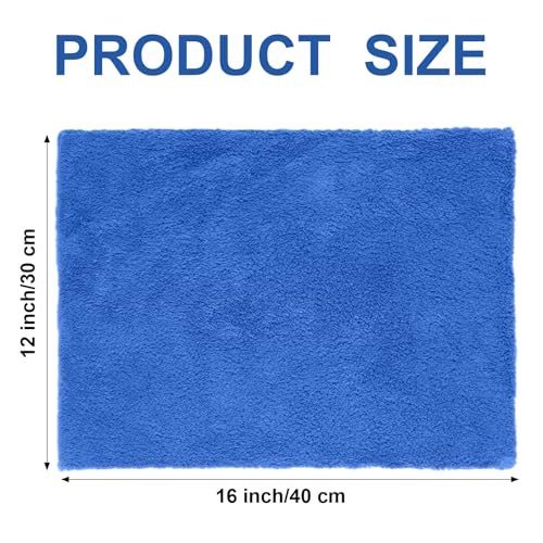 Shimeyao 30 Pcs 12 x 16 Inch Edgeless Microfiber Plush Towels for Cars Detailing Drying Wash Polishing Absorbent Cleaning Cloths, 500 GSM (Dark Blue) - color: Dark Blue, size: 12 x 16 Inch