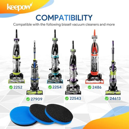 KEEPOW Vacuum Filter Compatible with Bissell Cleanview & PowerGlide Pet - size: 4 Pack (No Fragrance)