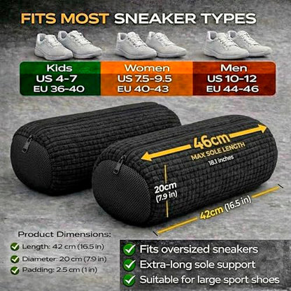 Shoe Washing Machine Bag 2 Pack for Washer & Dryer – Thick Padded Sneaker Laundry Bags with Mesh Panels & Zipper, Protective Shoe Washer Bag for Running & Gym Shoes (Black) - color: Black