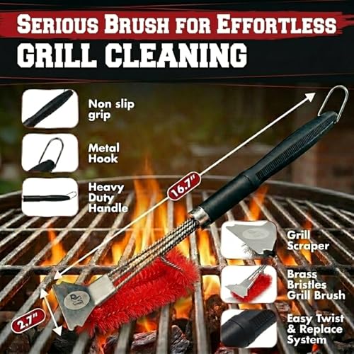 Kitchen Perfection Nylon BBQ Grill Cleaning Brush and Scraper -GrillSaver - color: 3. Grillsaver - Nylon