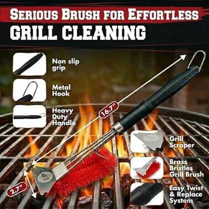 Kitchen Perfection Nylon BBQ Grill Cleaning Brush and Scraper -GrillSaver - color: 3. Grillsaver - Nylon