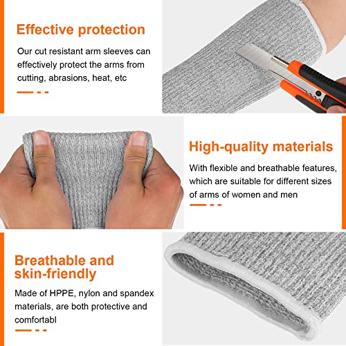 Neer 4 Pair Protective Arm Sleeves Cover,7.9 Inch,Black,Gray - color: Black, Gray, size: 7.9 Inch