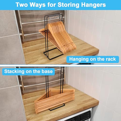Hanger Organizer Stacker, Clothes Hanger Holder for Closet Laundry Room, Hangars Stacker Hold up 110 Wire Hangers for Storage Organizer, Hanger Rack Stand for Adult Child Velvet Pants Hangers - size: 1 Pack