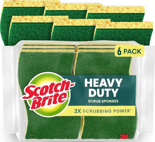 Scotch-Brite Heavy Duty Scrub Sponge, 6 Pack