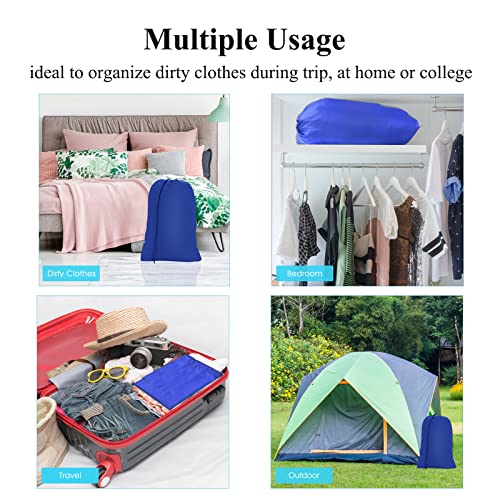 OTraki 28x45 inch Extra Large Laundry Bag 2 Pack Drawstring Laundry Hamper Bag Heavy Duty Dirty Clothes Bag Washable Organizer Storage for Camp Drying Do Not Exceed 176℉ Blue - size: 28x45 inch