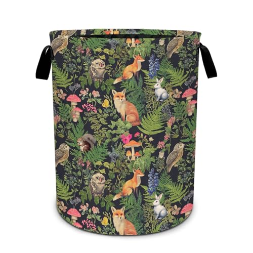 Animal Laundry Basket Waterproof Laundry Hamper Foldable Laundry Bag with Handles for Bedroom, Bathroom, Office, Clothes Storage - color: Animal