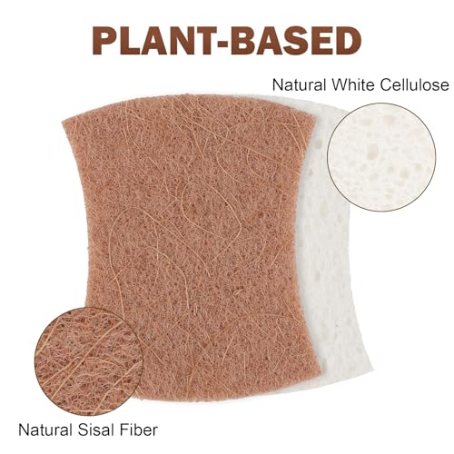 Orighty Non-Scratch Scrub Sponge, 24-Pack Sponges Kitchen Cleaning Sponges - color: White