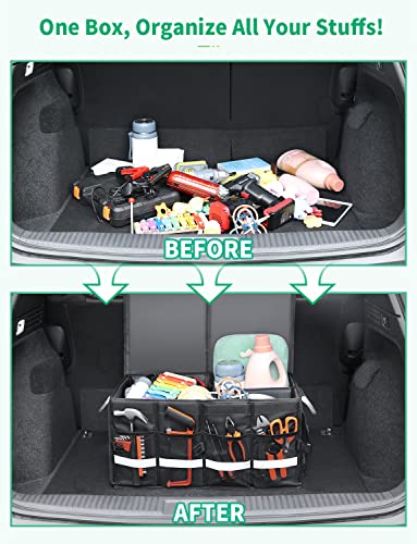 Oasser Trunk Organizer with Sturdy Hard Lid, Large, Black - color: Black, size: Large