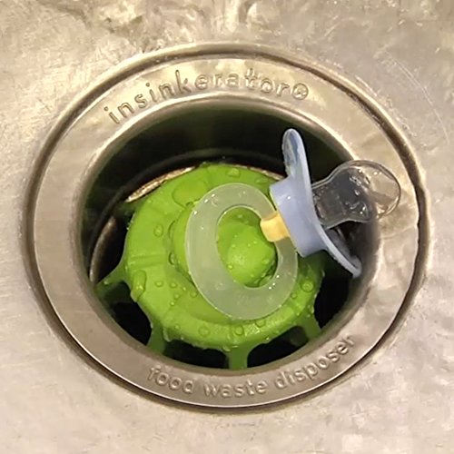 DANCO Disposal Genie Garbage Disposal Strainer | Kitchen Sink Drain Splash Guard | Food Scraper | Green (10453) - color: Green, size: 1 Pack