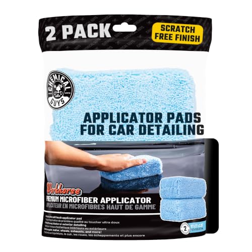 Chemical Guys, Premium Microfiber Applicator Pads, Soft Foam Core, 2 Pack