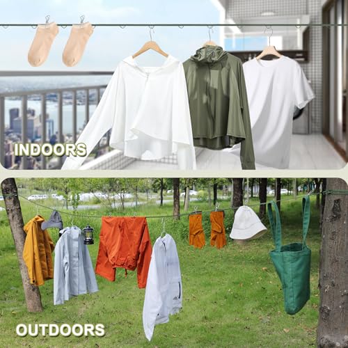 Vigorport Portable Travel Clothesline, Clothes Drying Line with Hang Loop - size: 18.8Ft