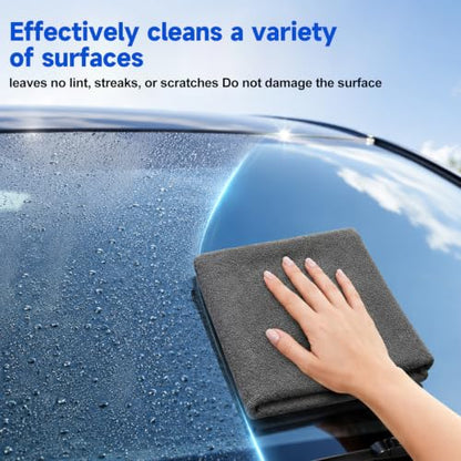 6PCS Genie Magic Cleaning Cloth, Microfiber Cleaning Cloths, Reusable Cleaning Rags Streak-Free & Lint-Free for Glass, Window, Kitchen, Stainless Steel, Cars & Screens