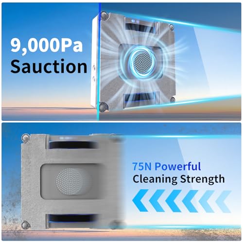 Window Cleaning Robot,9000Pa Sauction & 75N Cleaning Force