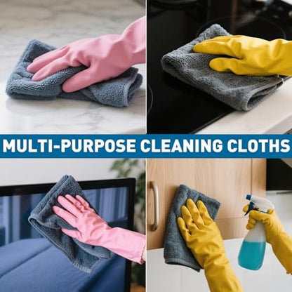 Gray Microfiber Cleaning Cloths Bulk Pack-150 Pack, Microfiber Towels Bulk - color: Grey, size: 150 Pack