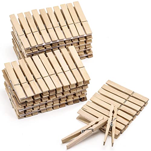 100pcs Clothes Pins Wood - 4 inch Heavy Duty Wooden Clothespins for Hanging Clothes Outdoor Clip,Crafts - color: Wood-100pcs-4 Inch
