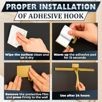 Stainless Steel Shower Squeegee, Glass, Silicone, 12 Inch (Gold) - color: Gold, size: 12 Inch