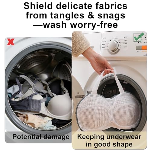 Bra Washing Bag Mesh Laundry Bags for Delicates Reusable Washable Lingerie Bags for Washing Machine Travel Laundry