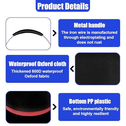 Collapsible Bucket with Handle, 3.4 Gallon, 13L (Black)