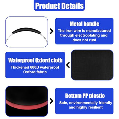 Collapsible Bucket with Handle, 3.4 Gallon, 13L (Black)
