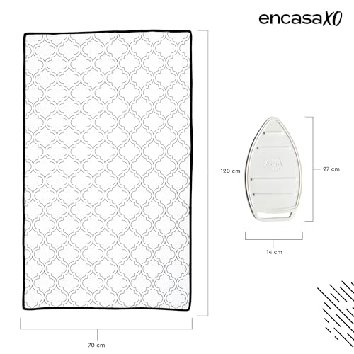 Encasa XO Ironing Mat, Heat Resistant Pad 48"x28" White Tiles - color: White Tiles, size: Large