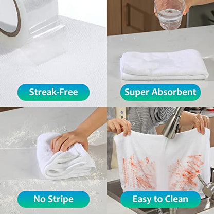 Newwiee 3 Pcs Extra Large Microfiber Cleaning Cloth - color: White
