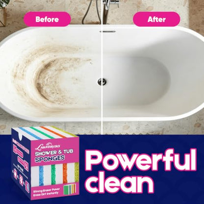 LAUNDRYLUX Magic Sponge Erasers, 8 Pack Dual-Sided Shower & Tub Cleaner - size: 8 Count