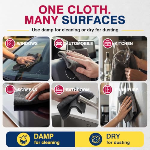 Genie Cloth Magic Cloth - 6PCS Microfiber Genie Magic Cleaning Cloth