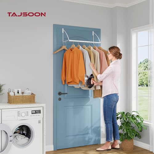 Tajsoon Over the Door Hanger Expandable & Adjustable, White - color: White, size: 18.5"L