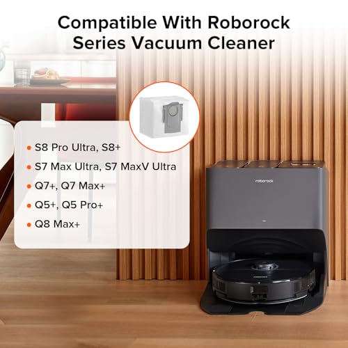 Roborock 6-Pack Disposable Dust Bags for Robot Vacuum Cleaner S8 Pro Ultra, S7 Max Ultra, S7 MaxV Ultra, S8+, Q5 Max+, Q5 DuoRoller+, Q5 Pro+, Q7 Max+, Q8 Max+, Q5 Max+, Q5+, Q10 S5+, Q10 X5+, Q7 M5+ - size: 2-Dust Bag